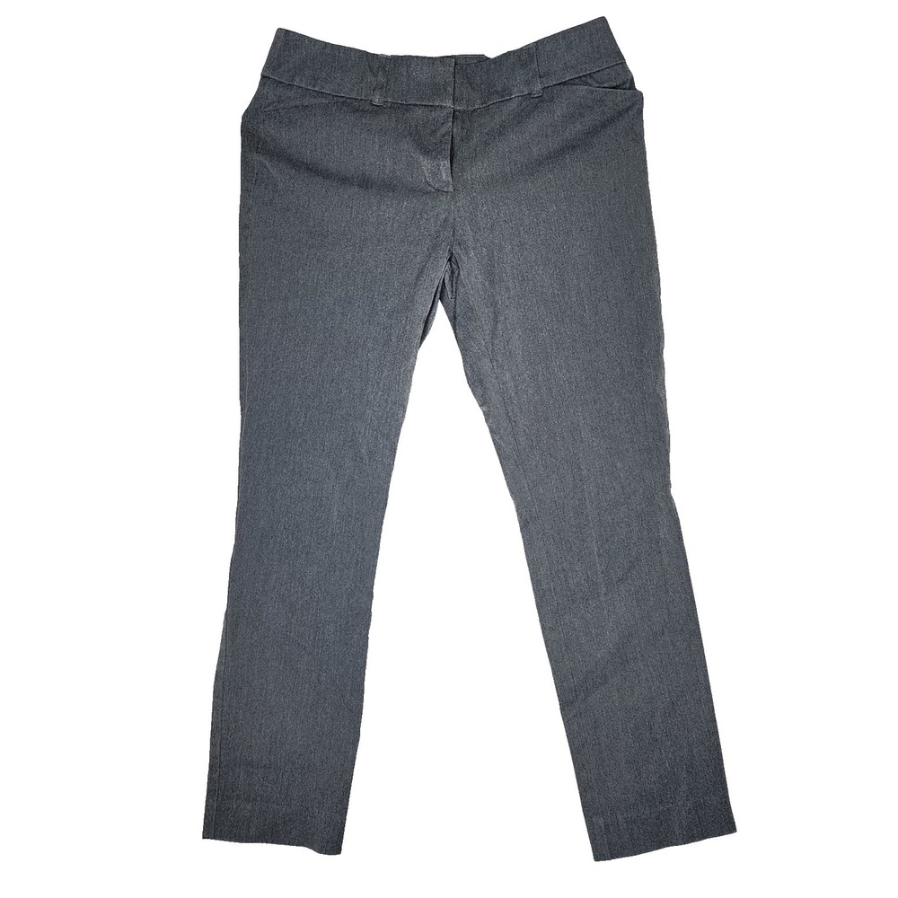 Loft Outlet Modern Dress Pants Women's 4 Gray Flat Front Mid Rise Preppy Capsule